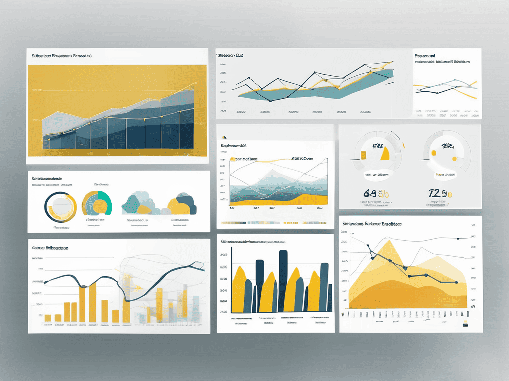 A dynamic power bi dashboard with various types of charts and graphs